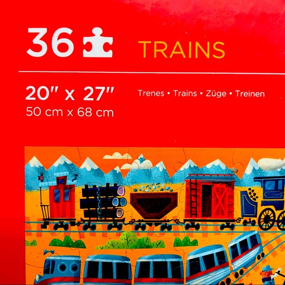 🎉2X HP🎉Trains Floor Puzzle - 20” x 27” 36 Pieces - Picture 8 of 13